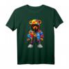Hip Hop Bär Bunter Teddybär mit Kapuze T-Shirt – Trendiges Streetwear-Design mit buntem Grafikmotiv