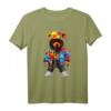 Hip Hop Bär Bunter Teddybär mit Kapuze T-Shirt – Trendiges Streetwear-Design mit buntem Grafikmotiv