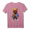 Hip Hop Bär Bunter Teddybär mit Kapuze T-Shirt – Trendiges Streetwear-Design mit buntem Grafikmotiv