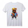 Hip Hop Bär Bunter Teddybär mit Kapuze T-Shirt – Trendiges Streetwear-Design mit buntem Grafikmotiv