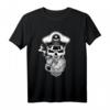 Kapitän Totenkopf Bart Segler Navigator Boot T-Shirt – Witziges Männeroutfit für Bootsfahrer, Kapitäne & Abenteuerfans