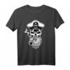 Kapitän Totenkopf Bart Segler Navigator Boot T-Shirt – Witziges Männeroutfit für Bootsfahrer, Kapitäne & Abenteuerfans