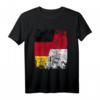 Indonesien Deutschland Flagge T-Shirt - Klassisch geschnitten, doppelt genähter Saum für Fans & Reiseliebhaber