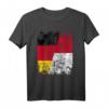 Indonesien Deutschland Flagge T-Shirt - Klassisch geschnitten, doppelt genähter Saum für Fans & Reiseliebhaber