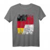 Indonesien Deutschland Flagge T-Shirt - Klassisch geschnitten, doppelt genähter Saum für Fans & Reiseliebhaber