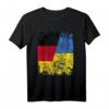 Ukraine Deutschland Freundschaft Flagge T-Shirt für Damen, Herren & Kinder – Klassisch geschnitten, doppelt genähter Saum