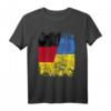 Ukraine Deutschland Freundschaft Flagge T-Shirt für Damen, Herren & Kinder – Klassisch geschnitten, doppelt genähter Saum
