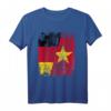 Vietnam Deutschland Flagge T-Shirt für Damen, Herren und Kinder – Klassisch geschnitten, doppelt genähter Saum