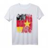 Vietnam Deutschland Flagge T-Shirt für Damen, Herren und Kinder – Klassisch geschnitten, doppelt genähter Saum