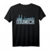 München Skyline Stadt T-Shirt - Vintage Bayern Deutschland Geschenk für Fans und Liebhaber der Münchner Stadt & Kultur
