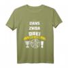 Oans Zwoa Drei - Triple Sieger Bayern München Fan T-Shirt für Supporter, Ultras & Fußball Fans mit bayrischem Spruch