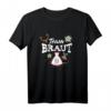 Lustiges Damen Team Braut JGA T-Shirt mit Hirsch & Edelweiß - Rustikale Frauen Shirts für Junggesellinnenabschied in Bayern, Tirol & Steiermark