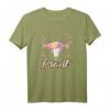 Braut Shirt JGA Frauen mit Hirsch und Blumen - Rustikales Bayern Bride T-Shirt für Junggesellinnenabschied & Landhochzeit