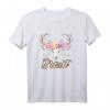 Braut Shirt JGA Frauen mit Hirsch und Blumen - Rustikales Bayern Bride T-Shirt für Junggesellinnenabschied & Landhochzeit