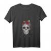 Damen Lausmadl T-Shirt mit V-Ausschnitt - Witziges Totenkopf-Design für Damen & Mädchen