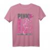 Pink Panther Lined Portrait T-Shirt - Offiziell Lizenzierte Cartoon Bekleidung für Fans und Sammler