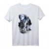 Heulende Wölfe im Vollmondlicht mit Sternenhimmel T-Shirt - Faszinierendes Design für Natur- und Tierliebhaber, Fantasie-Fans