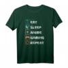 Eat Sleep Anime Gaming Repeat T-Shirt - Lustiges Manga & Gamer Motiv für Frauen, Männer & Kinder, ideal für Anime und Gaming Fans