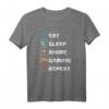 Eat Sleep Anime Gaming Repeat T-Shirt - Lustiges Manga & Gamer Motiv für Frauen, Männer & Kinder, ideal für Anime und Gaming Fans