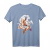 Sun God Nika Gear 5 Strohhut Piratenkunst T-Shirt - Klassisch geschnitten mit doppelt genähtem Saum