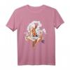 Sun God Nika Gear 5 Strohhut Piratenkunst T-Shirt - Klassisch geschnitten mit doppelt genähtem Saum
