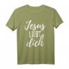 Jesus liebt dich Geschenk T-Shirt – Religiöses Geschenk für Christen zu Weihnachten, Ostern, Geburtstag oder Glaubensbotschaft verbreiten