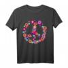 Peace Love Tie Dye Hippie Kostüm - Buntes 60er/70er Jahre T-Shirt mit Friedenssymbol, perfekt für Partys, Halloween & als Geschenk