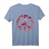 Peace Love Tie Dye Hippie Kostüm - Buntes 60er/70er Jahre T-Shirt mit Friedenssymbol, perfekt für Partys, Halloween & als Geschenk