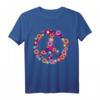 Peace Love Tie Dye Hippie Kostüm - Buntes 60er/70er Jahre T-Shirt mit Friedenssymbol, perfekt für Partys, Halloween & als Geschenk
