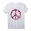 Peace Love Tie Dye Hippie Kostüm - Buntes 60er/70er Jahre T-Shirt mit Friedenssymbol, perfekt für Partys, Halloween & als Geschenk