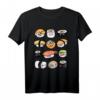 Kawaii Sushi T-Shirt mit süßen Chibi-Gesichtern – Perfekt für Anime & Manga Fans, Cosplay & Japan-Reisen