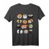 Kawaii Sushi T-Shirt mit süßen Chibi-Gesichtern – Perfekt für Anime & Manga Fans, Cosplay & Japan-Reisen