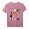 Kawaii Sushi T-Shirt mit süßen Chibi-Gesichtern – Perfekt für Anime & Manga Fans, Cosplay & Japan-Reisen