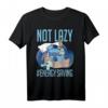 HapPanda Lilo & Stitch Not Lazy #Energy Saving Portrait T-Shirt – Offiziell lizenzierte Disney Kleidung für Damen und Herren