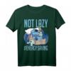 HapPanda Lilo & Stitch Not Lazy #Energy Saving Portrait T-Shirt – Offiziell lizenzierte Disney Kleidung für Damen und Herren