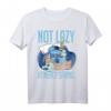 HapPanda Lilo & Stitch Not Lazy #Energy Saving Portrait T-Shirt – Offiziell lizenzierte Disney Kleidung für Damen und Herren
