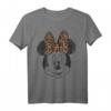 HapPanda Mickey Mouse T-Shirt - Vintage Distressed Minnie Mouse Leopard Design, Lizenziertes Disney Shirt für Disney Fans