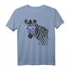 Sonnenbrillen Zebra T-Shirt - Witziges Hipster Tiermuster Shirt für Freizeit und Trend-Mode