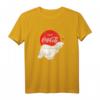 Coca-Cola Polar Bear Bottle Balance T-Shirt - Offiziell Lizenzierte Coca-Cola Bekleidung mit Eisbären-Motiv