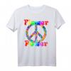 Hippie Kostüm Flower Power Love Peace 60er 70er Retro T-Shirt – Buntes Festival- und Karneval-Kostüm im Vintage Design mit Blumen, Friedenszeichen & Hippie-Motiven