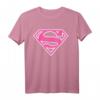 UCL DC Supergirl Logo Classic 01 Rosa T-Shirt – Lizenziertes Fan-Shirt für Damen, langlebiger Digitaldruck