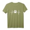 Herzschlag Hund Pfote Frequenz Hundeliebe T-Shirt – Lustiges Gassi-Gehen Outfit & Geschenk für Hundeliebhaber, Papa & Mama