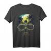 Buntes Totenkopf T-Shirt mit Palmen - Farbenfrohes Strandmotiv für Damen und Herren, Sommer- und Urlaubsmode