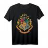 HapPanda Harry Potter Hogwarts Crest Gold T-Shirt - Lizenziertes Warner Bros Merchandise für Fans