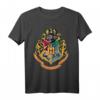 HapPanda Harry Potter Hogwarts Crest Gold T-Shirt - Lizenziertes Warner Bros Merchandise für Fans