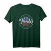 HapPanda American Flag Circle Stamp Logo T-Shirt – Patriotisches Retro-Design für Männer, Frauen, Jungen und Mädchen