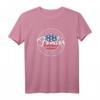 HapPanda American Flag Circle Stamp Logo T-Shirt – Patriotisches Retro-Design für Männer, Frauen, Jungen und Mädchen
