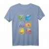 HapPanda Sesamstraße Gruppen-Quadrate T-Shirt – Offiziell lizenziertes, klassisch geschnittenes Unisex Shirt für Kinder, Damen & Erwachsene