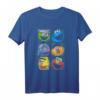 HapPanda Sesamstraße Gruppen-Quadrate T-Shirt – Offiziell lizenziertes, klassisch geschnittenes Unisex Shirt für Kinder, Damen & Erwachsene