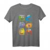 HapPanda Sesamstraße Gruppen-Quadrate T-Shirt – Offiziell lizenziertes, klassisch geschnittenes Unisex Shirt für Kinder, Damen & Erwachsene